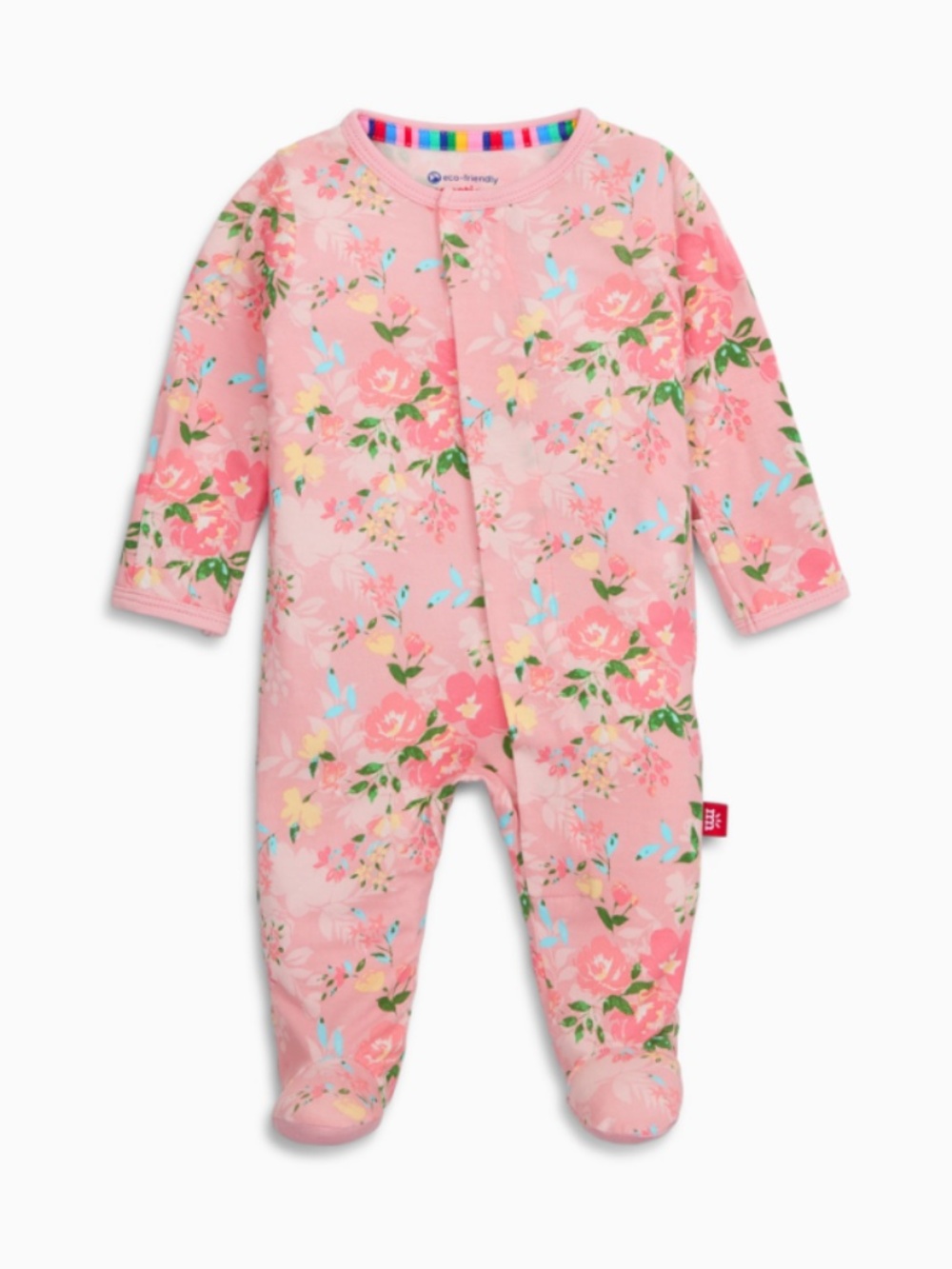 0-3mo Magnetic Me Ainslee Pink Floral Footie